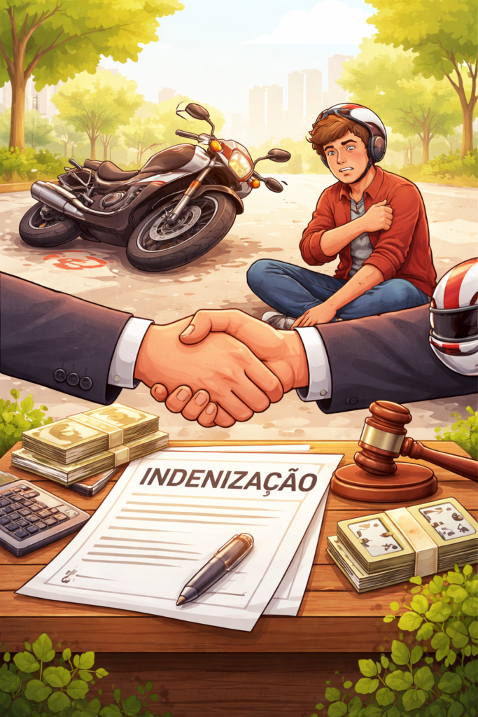 Indenização por acidente de moto em Ceilândia DF