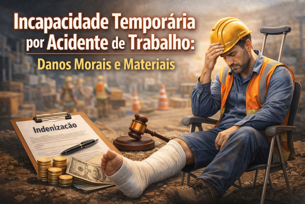 Entenda a incapacidade temporária por acidente de trabalho e como garantir indenização por danos morais e materiais contra a empresa.